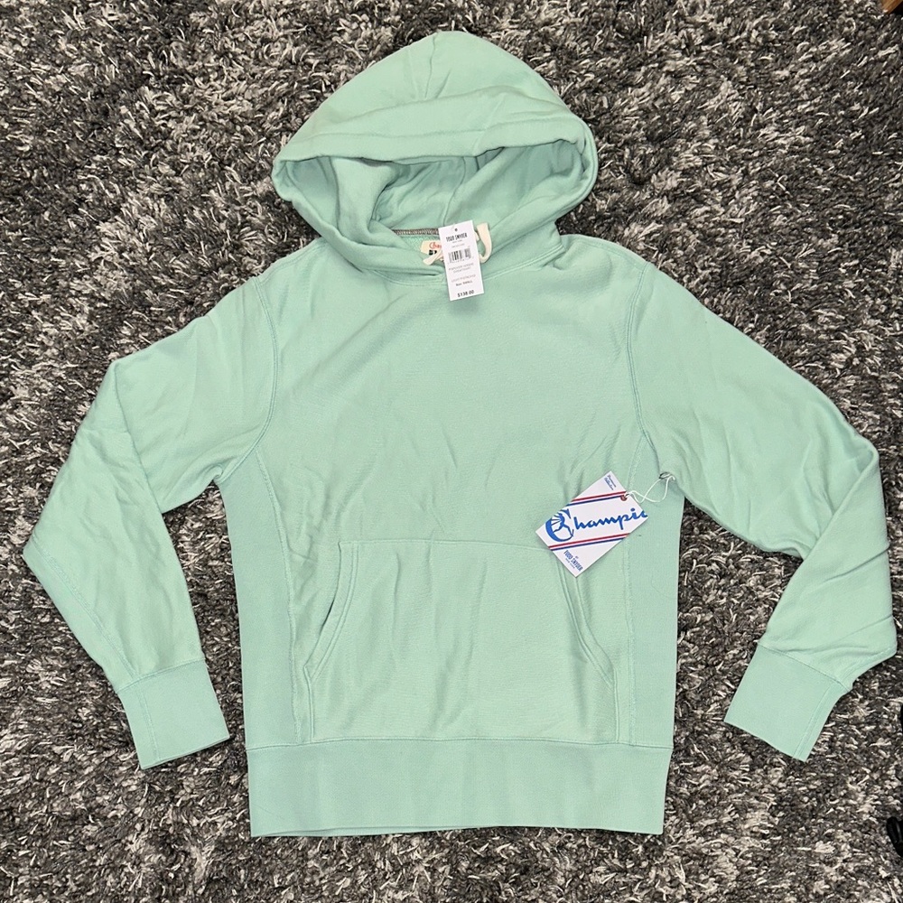 New Todd Snyder Champion Light Green Pullover Hoodie
